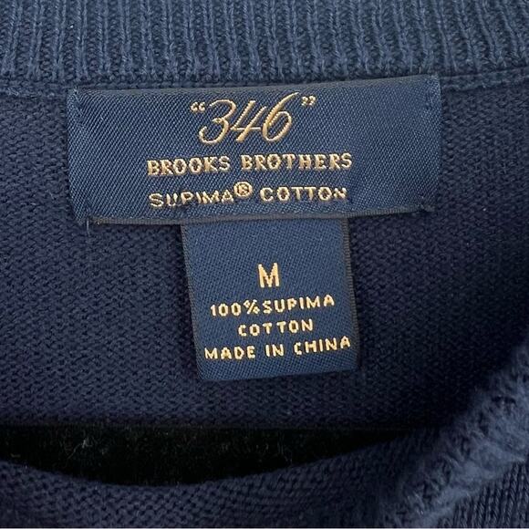 Brooks Brothers Striped Sweater - Navy, Yellow, Blue - M - Picture 5 of 7